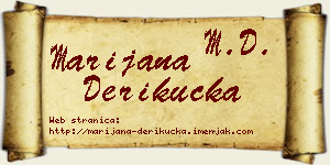 Marijana Derikučka vizit kartica